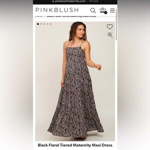 Black Floral Tiered Maxi Dress